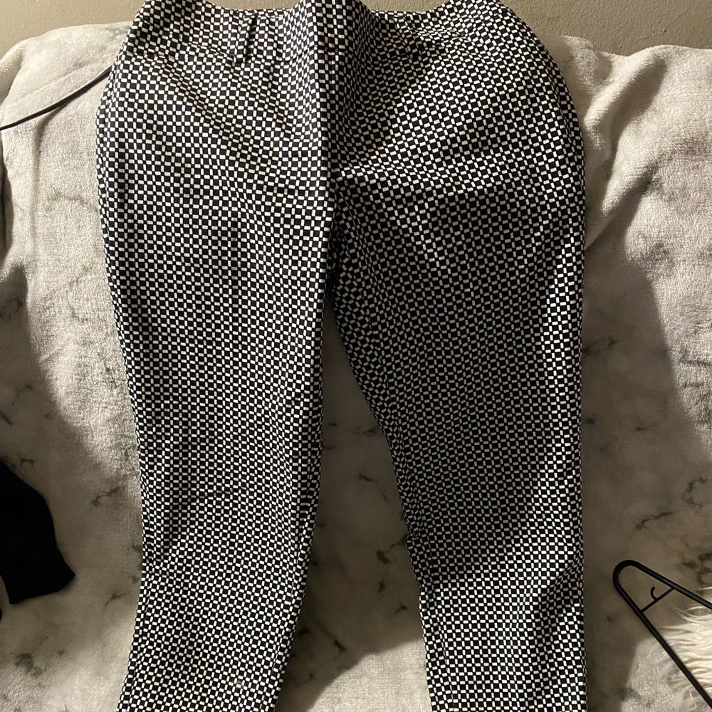 Checker print slacks size 4R